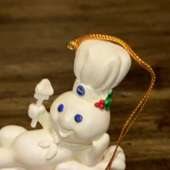 VTG 1997 The Pillsbury Co. Doughboy Christmas Holiday Tree Hanging Ornament JOY - Picture 3 of 10